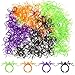 Boao 120 Pieces Spider Rings Plastic Cupcake Topper Halloween Party Favors