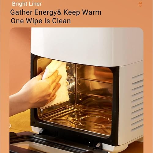 Miniatura 3 de Freidora de aire sin aceite, horno de 15 L, 220 V110 V, 1500 W, panel táctil, control de temperatura, máquina de freír pollo 6 en 1 (color  A) Día