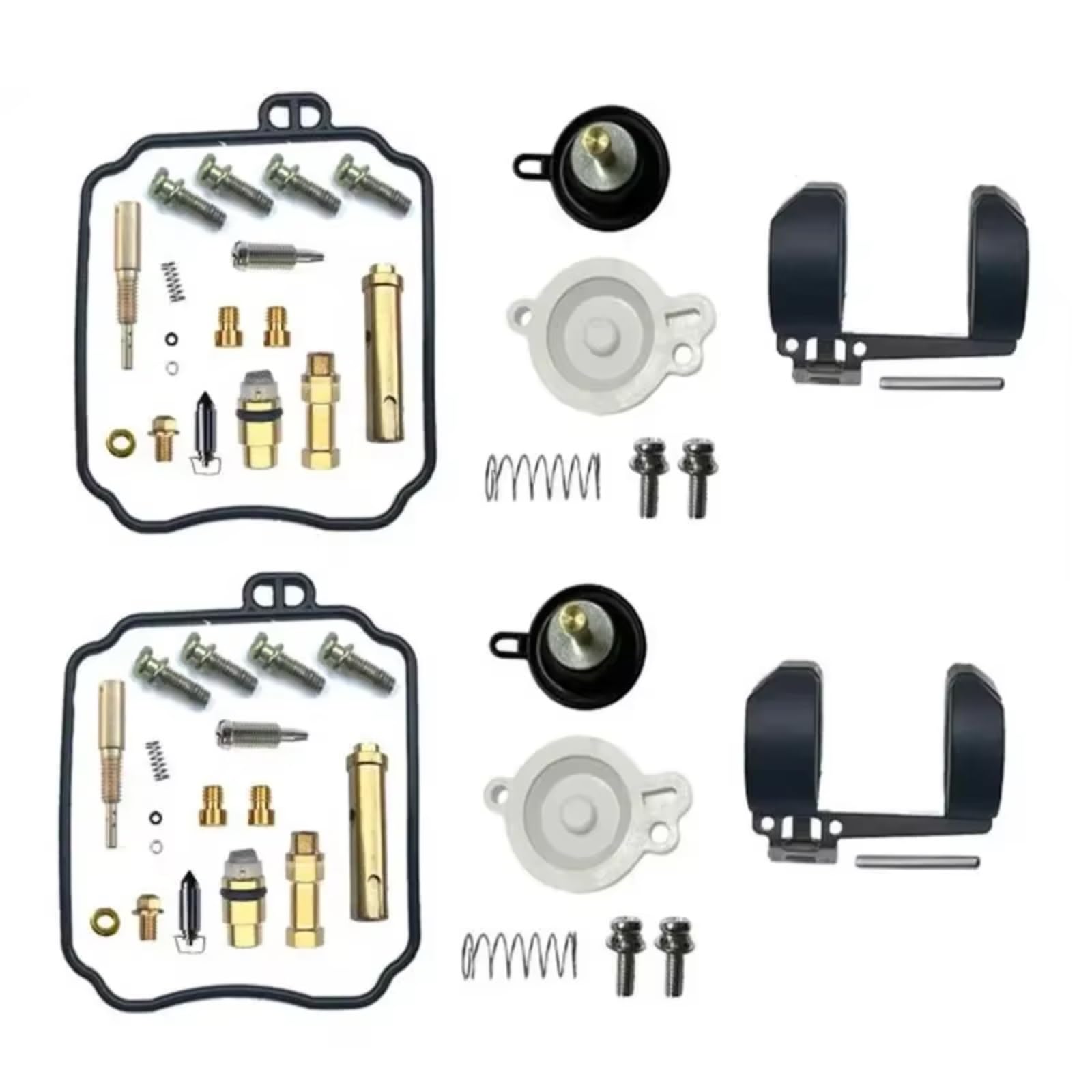 Kit Reparación Carburador Motocicleta para Yamaha XVS650 XVS 650 para V-Star para DRAGSTAR Cilindro De Piezas Flotantes Kit de ReconstruccióN Carburador(Set 2)