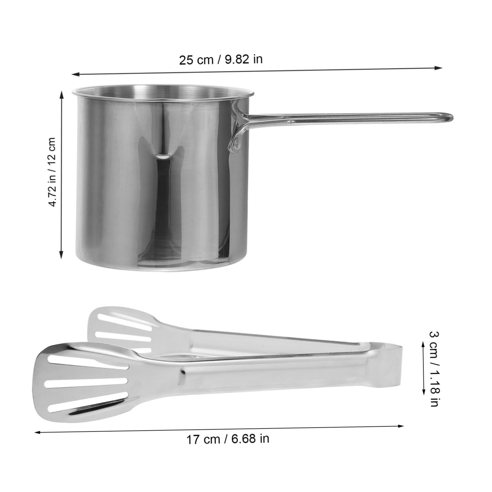 Cabilock Deep Fryer Pot Filter Multifunctional Deep Fryer Set Stainless Steel Deep Fryer Pot Frying Pot Tongs
