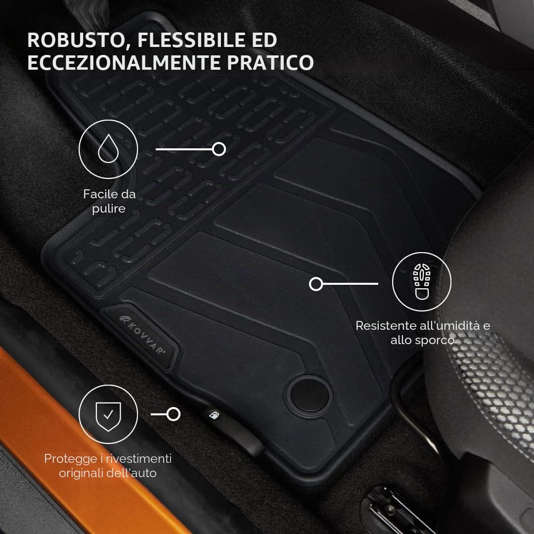 Tappetini per Auto in Gomma adatti per Toyota Yaris 4-2020 - 2026 Versione: Yaris | Cross - Serie: Gomma