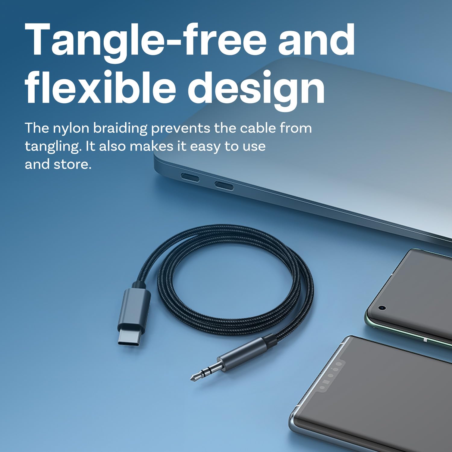 Kabel USB C do 3.5mm Audio Aux Jack firmy MMOBIEL - 16 Bit Typ-C do Auxiliary Słuchawki Męskie Stereo Kabel Samochodowy -Kompatybilny z iPhone 17 16 15 Series, iPad Pro, Samsung Galaxy S25 S24 S23-1m