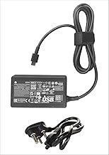 HP Orignal 65W USB C Laptop Charger AC Adapter Replacement for HP Spectre X360,Spectre,Elitebook x360,Elitebook,Envy,Chromebook,Elite x2,ProBook Travel Type C (3 Pin with Power Cable)