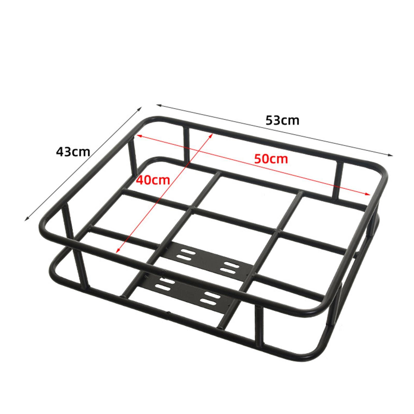 Fancyes Rear Bicycle Basket, Bike Basket, Cycling Metal Front Handlebar Bike Basket Front Rear Bike Cargo Rack Carrier for Road Bikes, 53cmx43cm