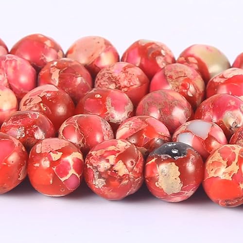 Miniatura 38 de Cuentas de jaspe imperial bicolor, 67 piezas de cuentas de piedra de 0.236 pulgadas (0.236 in), piedras preciosas sueltas, tamaño de agujero