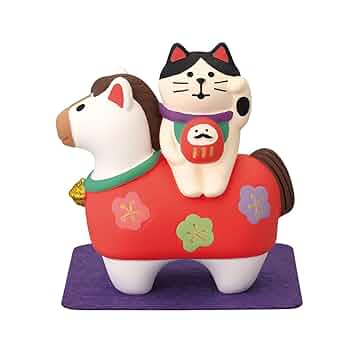 コレクション出品中猫ポス発送希望 Amazon | デコレ コンコンブル 猫とお散歩馬 猫とお散歩馬 約60