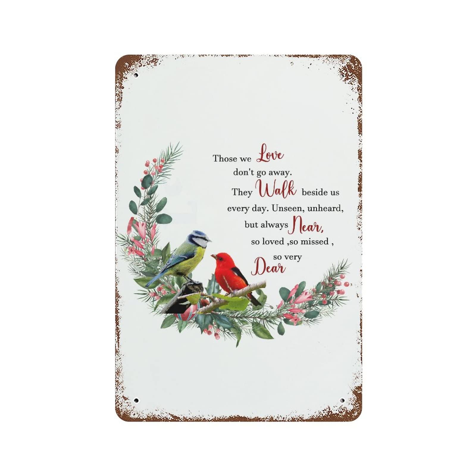 Panneau en métal commémoratif : Those We Love, décoration souvenir murale 30x45 cm