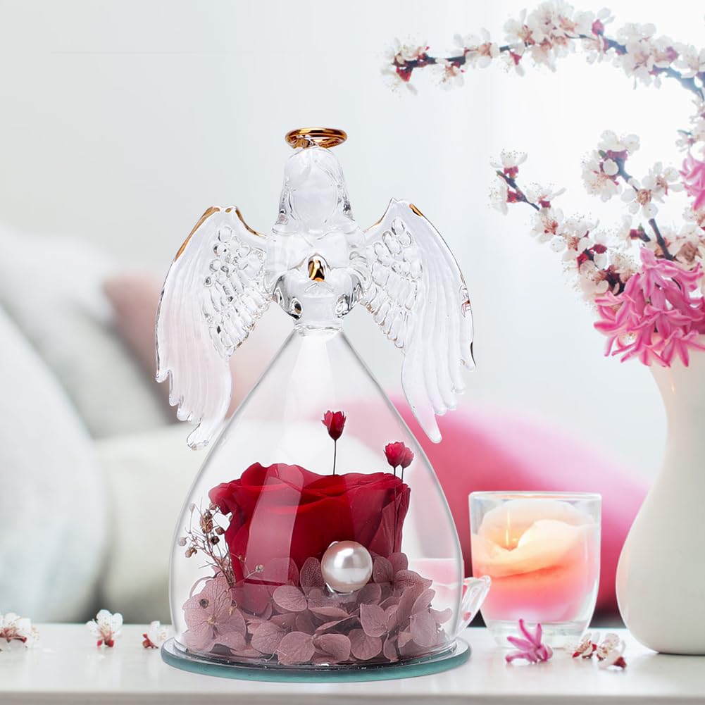 Ewige Rose Im Glas - Geschenk Für Frauen, Muttertag, Valentinstag Mit LED-Beleuchtung