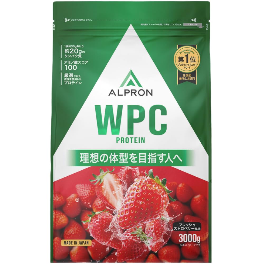 WPCホエイプロテイン ストロベリー風味 3kg Amazon | アルプロン (ALPRON) ホエイ プロテイン 3kg WPC フレッシュ