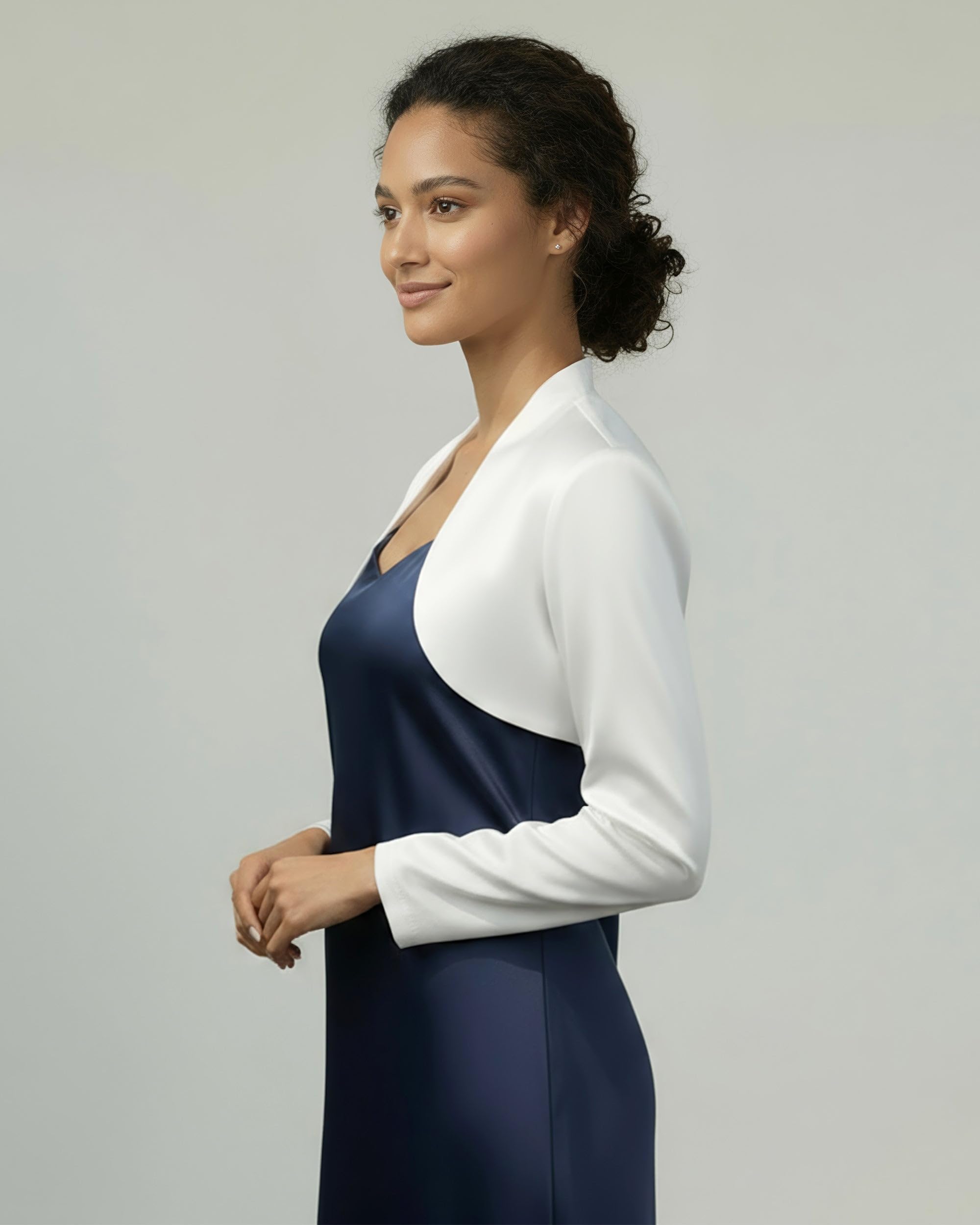 Bolerose Formale Raso a Maniche Lunghe Bolero