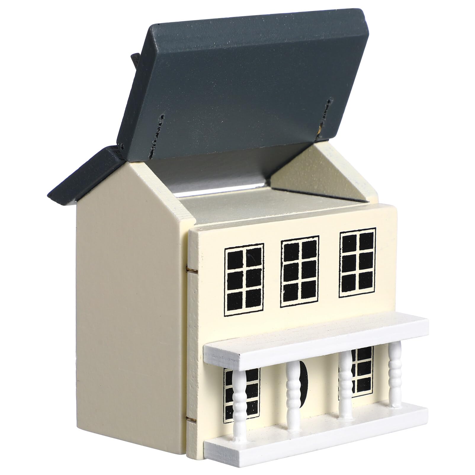 ifundom Miniature House Model Tiny Decorative Doll House 2.80X2.56X2.09In Adorable Miniature Scene for Desk Cabinet Decor Gift - Image 4