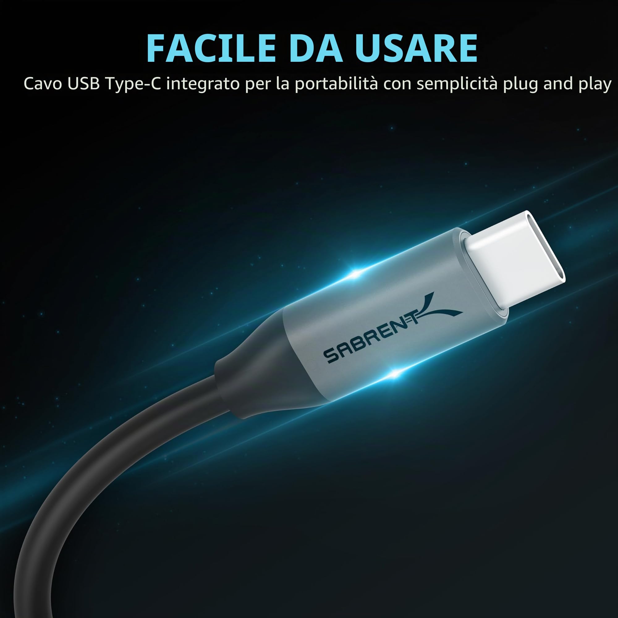 SABRENT Adattatore audio da USB di tipo C a 3,5 mm con PD da 100 W, scheda audio esterna USB C per cuffie, microfono, altoparlanti, uscita stereo, 24 bit, 96 KHz, compatibile con laptop, tablet