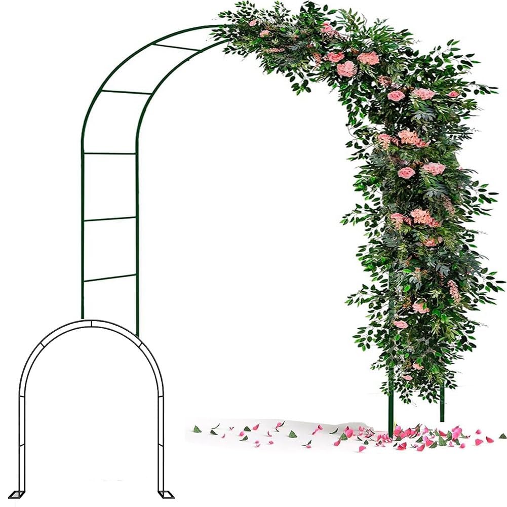 Pergolato da giardino in metallo per piante rampicanti addensato graticcio arco per rose rampicanti decorazioni per feste di matrimonio e compleanno base robusta 140 x 180 x 40 cm (nero)