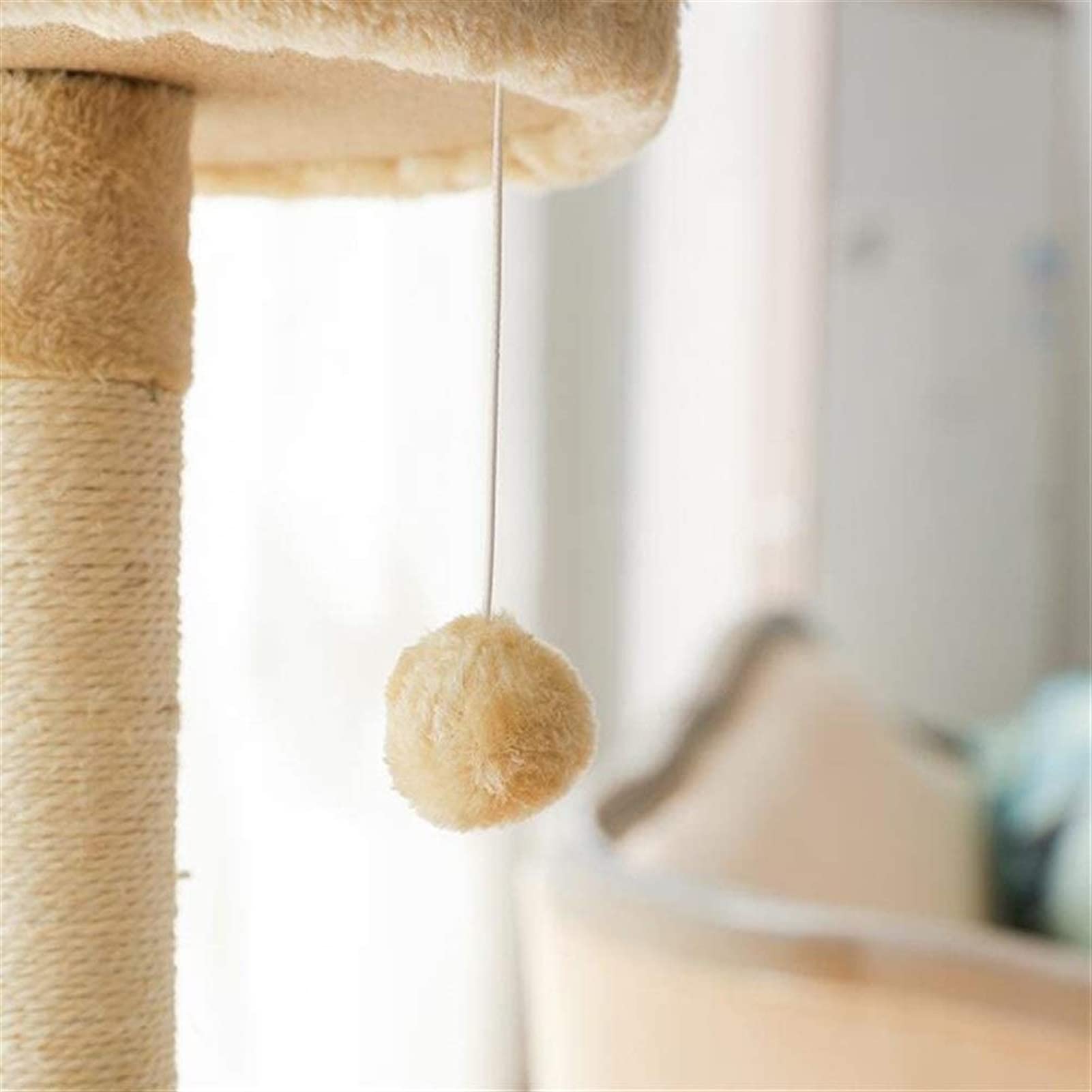 Drzewo dla kota Luksusowa wieża dla kota 116 CM z drapakami pokrytymi sizalem z zwisającymi kulkami Zabawka Wieża dla kota Meble Zabawa Dom do zabawy Produkty do stylu życia zwierząt