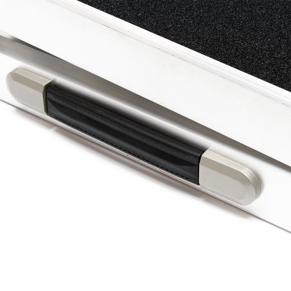 Wiltec Rampe d'accès pour Chien et Animaux – 1220 x 380 x 60 mm – capacité 115 kg – Une Fois Pliable – en Aluminium – avec Surface antidérapante Embarquement Voiture