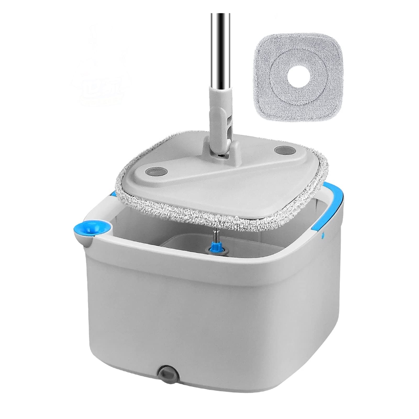 Mopa giratoria y cubeta Sistema de limpieza del piso de la fregona y el cucharón con la filtración de agua Spinner - Mobiletos lavables y reutilizables de la microfibra lavable y reutilizable Trapeado