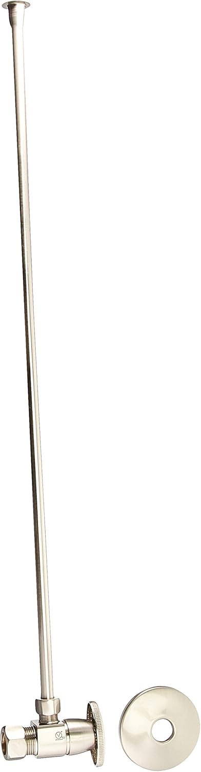 Mountain Plumbing MT6820/BRN Oval Handle Toilet Angle Supply Kit, Brushed Nickel