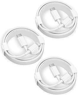 iPhone 20W Fast Charger Cable, Apple MFi Certified 3 Pack USB-C to Lightning Cable (6.6Ft) Fast Charging Compatible for iPhone 13/13 Pro/12/12 Pro Max/11/11 Pro Max/Xs Max/XR/X/se, iPad and More