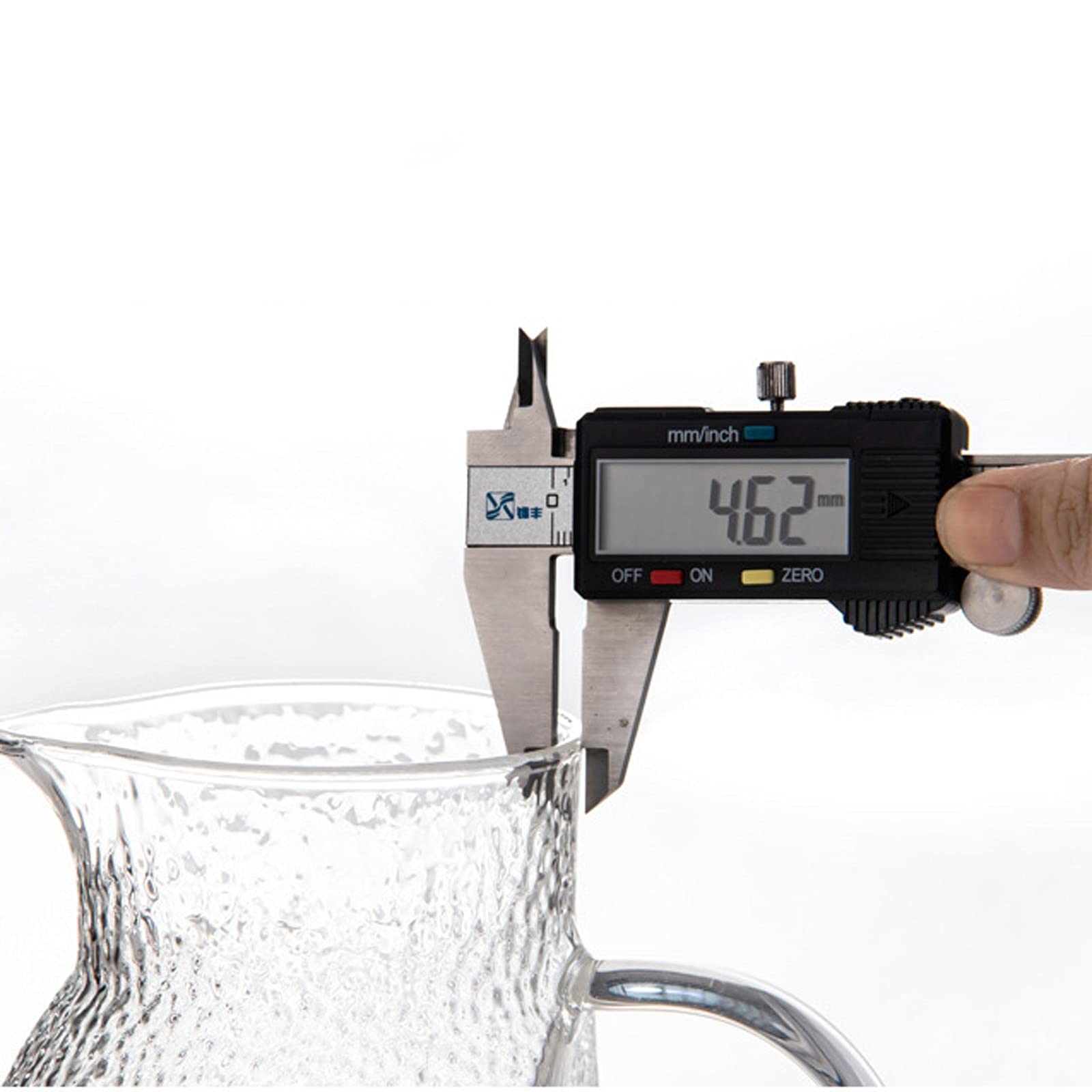 Jarra Agua Fria Jarra de vidrio de alta borosilicato con dos tipos de puntos de venta Tetera resistente al calor del martillo-patrón del martillo del hogar (40.5 oz) Jarra Agua Detox Frutas