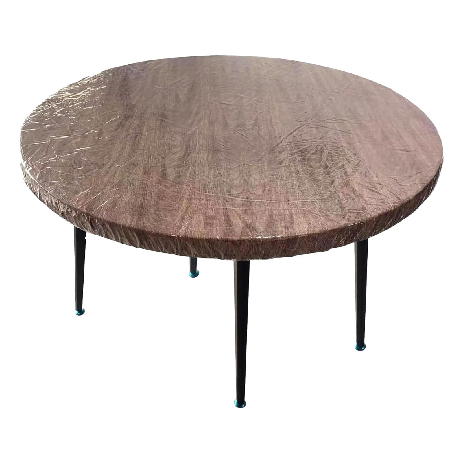Nappe ronde en PVC transparent pour table de repas extérieure et pique-nique