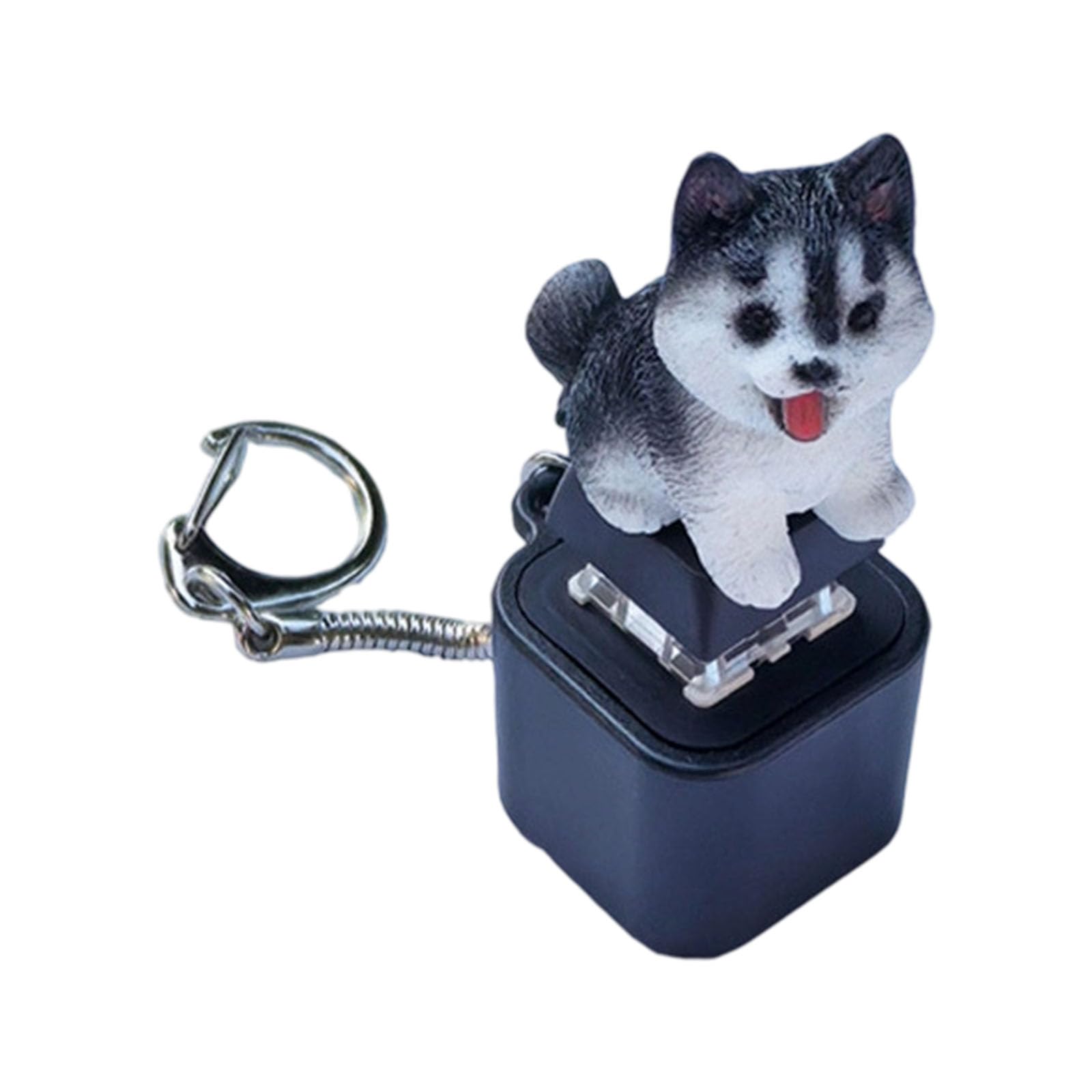 Limtula Unisex Sound And Glowing Do Press Button Stress Relief Glowing Keychain With Sound Effects For Anxieties Lovely Animal Designs Abs Materials Glowing In Dark Dog Keychain Stress Toy