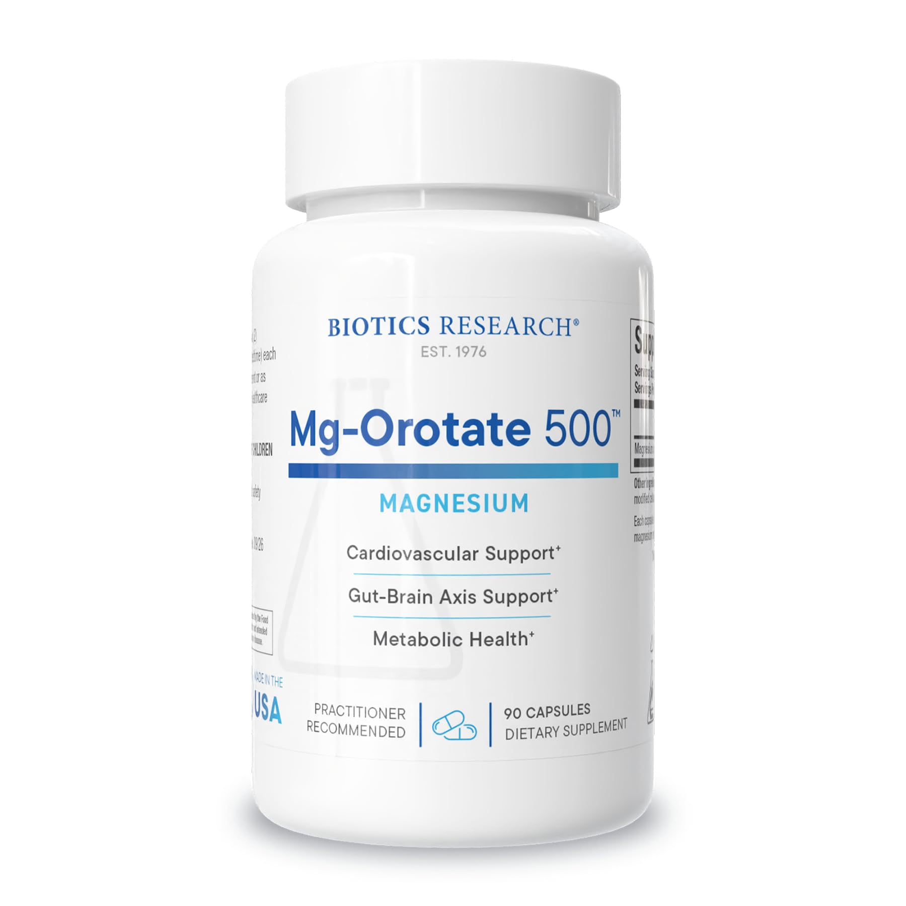 BIOTICS RESEARCH Mg Orotate 500mg™Magnesium Orotate 500 mg -90 Capsules
