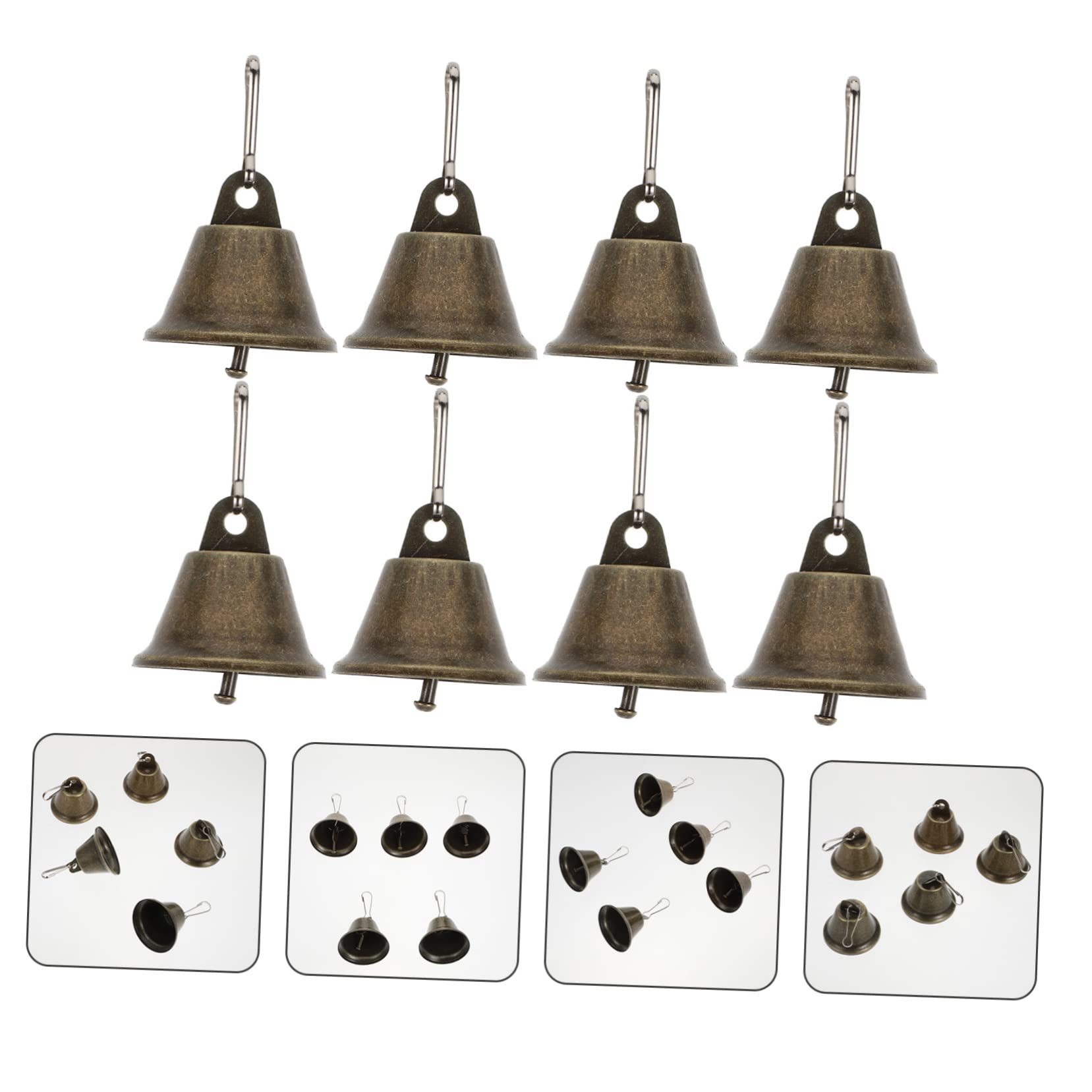 75 Pezzi Campana Di Corno Di Bronzo Campane Appese Di Natale Campane Rustiche Per L'Artigianato Ornamenti Di Di Natale Piccole Di Bronzo Appese Ciondolo Appeso
