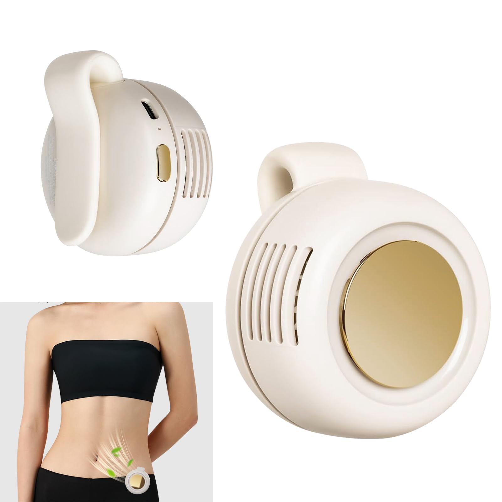 IGRARK Portable Mini Bladeless Fan, White - Image 1