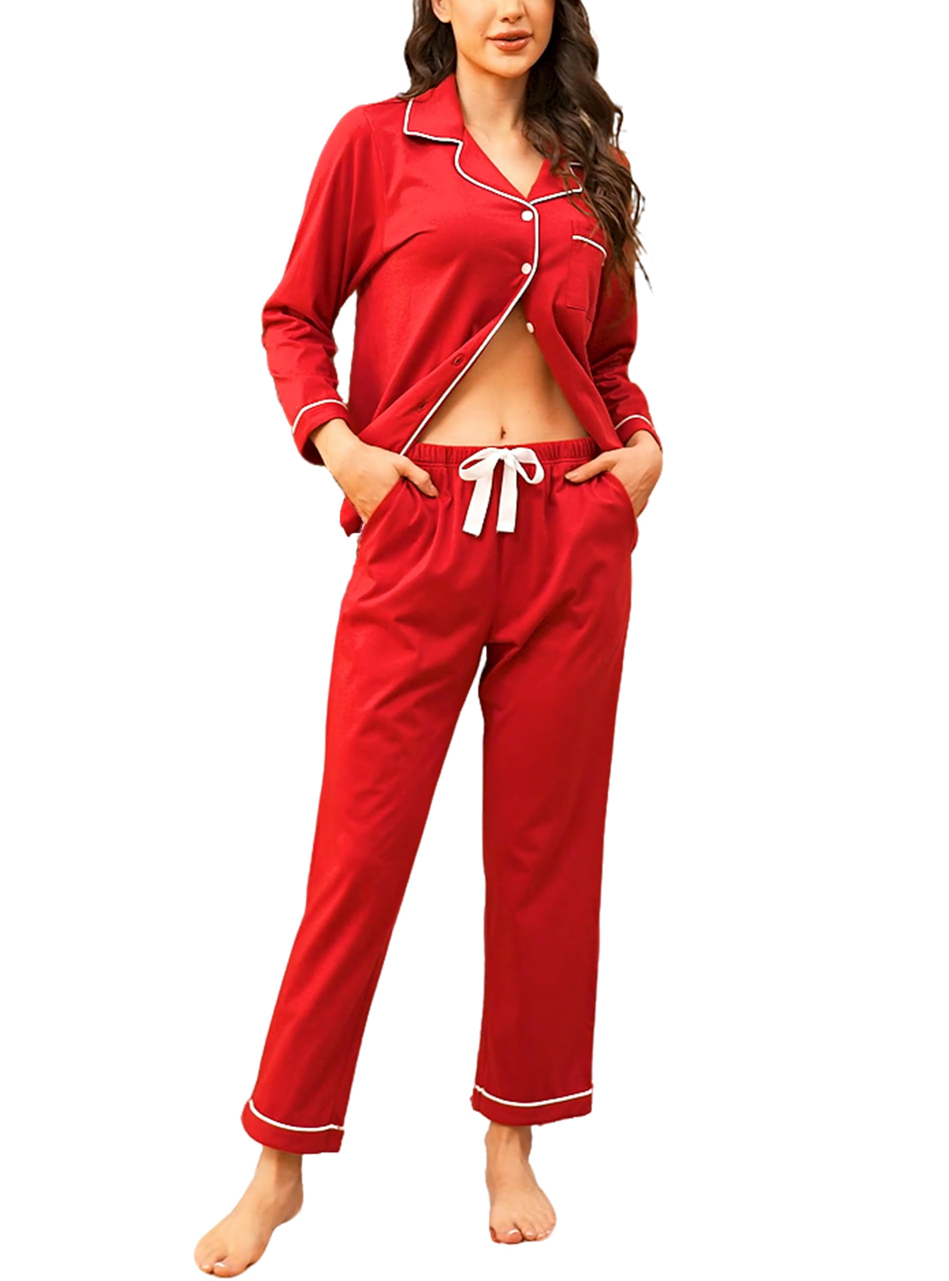 EA'S SECRET Herren-Pyjama-Set aus 100% Baumwolle, kurzärmeli