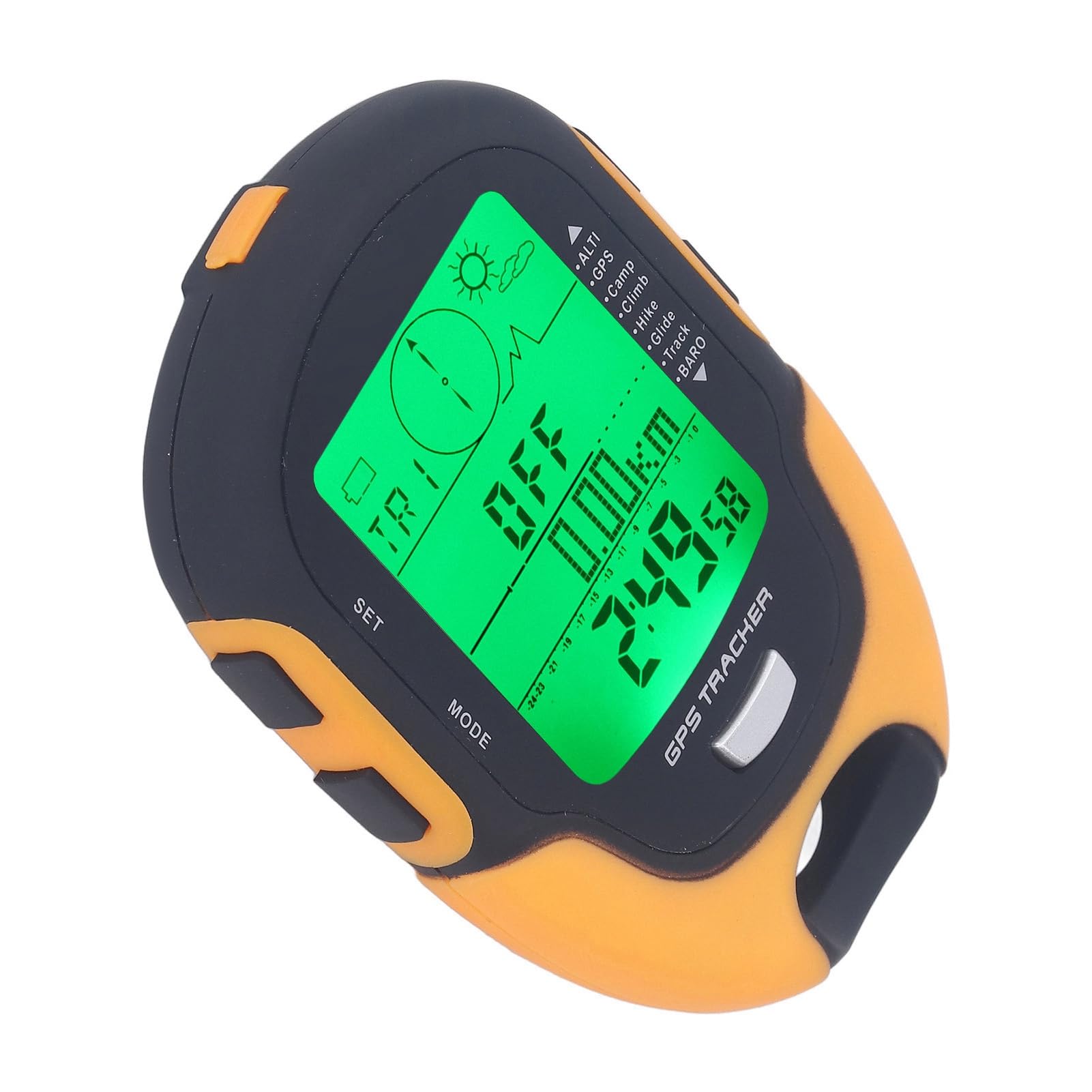 Misuratore Multifunzionale GPS Impermeabile IPX4 Altimetro Elettronico Barometro Termometro Igrometro per Viaggiatori ABSBussola Digitale Impermeabile