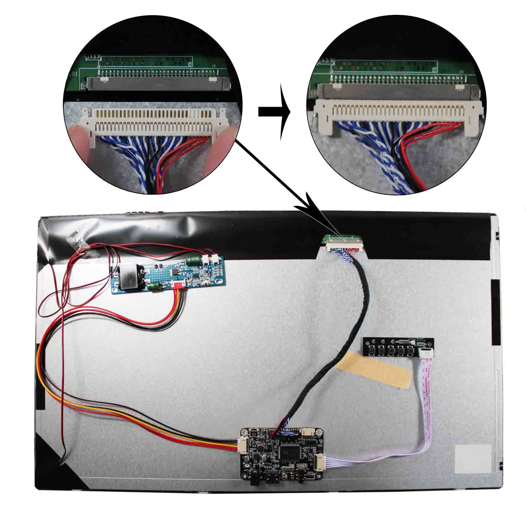 FanyiTek 21.5 inch M215HJJ-P02 1920x1080 1000nit LCD Screen Monitor and Audio LVDs Controller Board VS-N5 V3