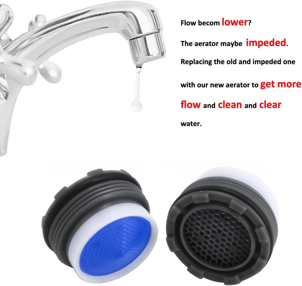 1.8GPM Faucet Replacement Part Insert Filter, Restrictor Aerator, 21.5mm/0.85Inch, 4 Pack
