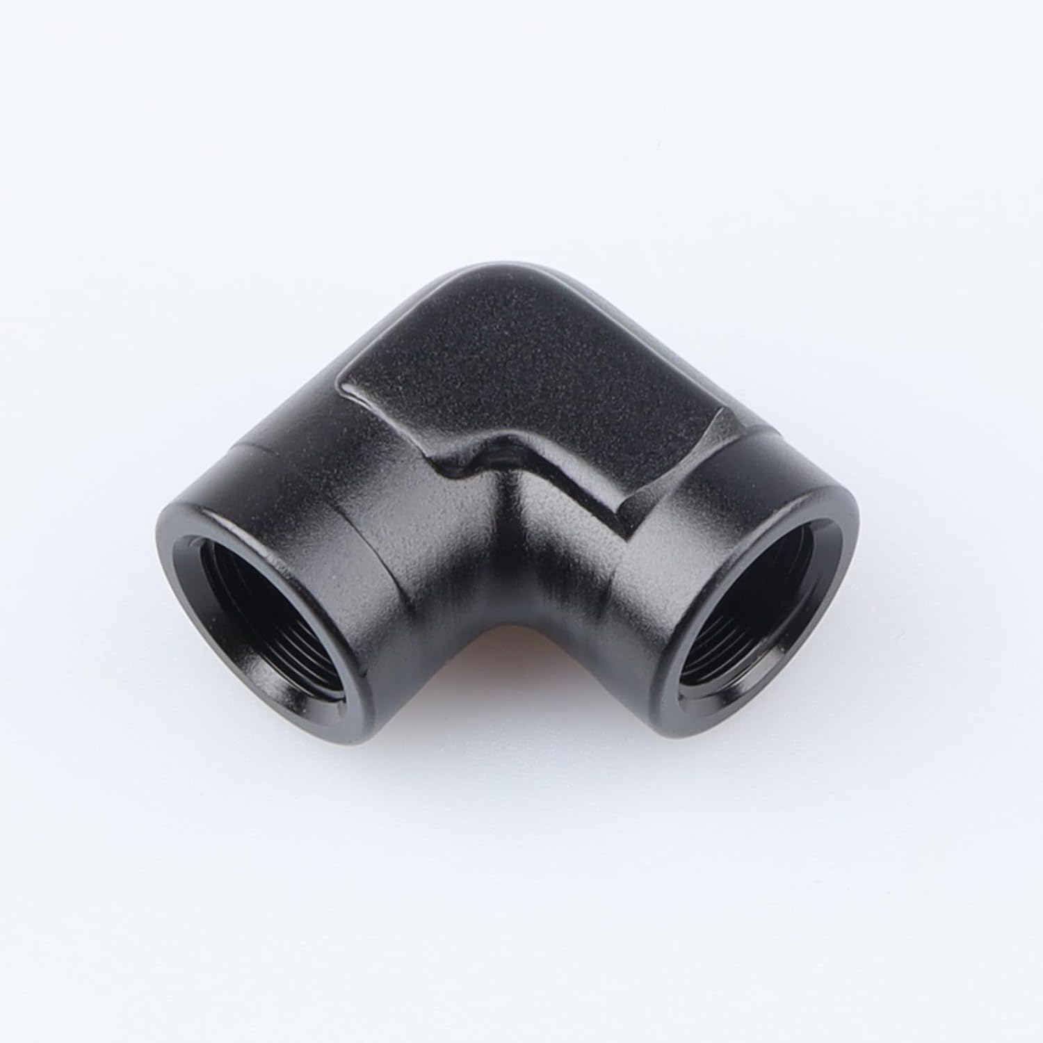AC PERFORMANCE 90 Degree 1/8" NPT Female to Female Elbow Coupler Union Hose Fitting Adapter Aluminum Black