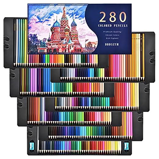 DEDSZYH 280-Color Artist Colored Pencils Set for Adult Coloring Books, Soft Core, Professional Numbered Art Drawing Pencils for Sketching Shading Blending Crafting, Gift Tin Box for Beginners Kids