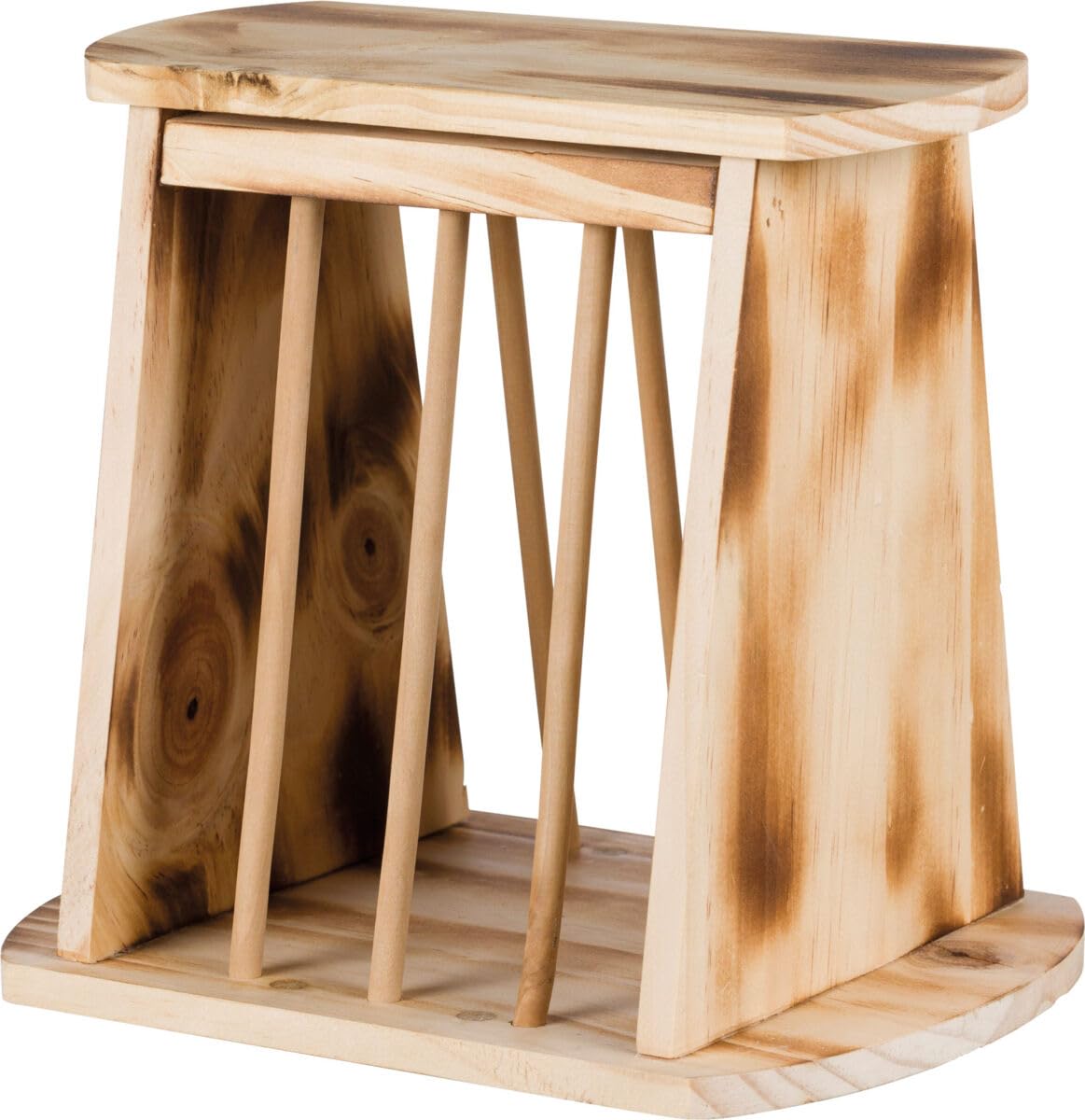 TRIXIE Hay Rack with Lid, Wood/Flamed, 61193