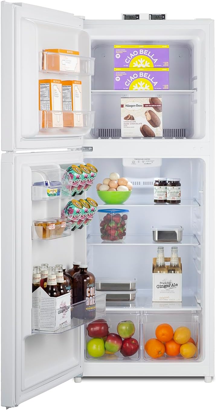 Summit BKRF1088WLHD 24" Wide Break Room Refrigerator-Freezer (Left Hand Door, White)