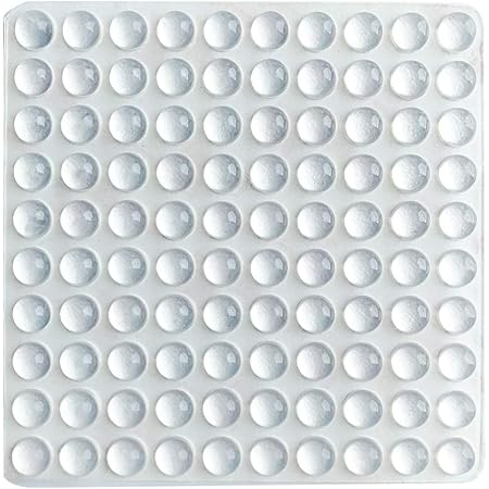 Pack of 100 Adhesive Bumper Pads for Drawers, Cutting Boards, Glass Tops, Small and Kitchen Furniture, Picture Frames Sound Dampening Transparent Rubber Feet for Cabinet Doors (Clear)