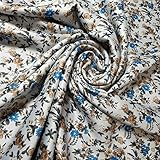 Textile Station Tissu en satin de soie imprimé floral 147,3 cm (coupe pré 1 mètre) – Motif 3 – Impression -4