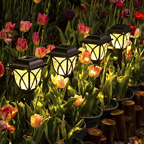 Image of Solpex Solar Pathway Lights Outdoor, LED Garden Lights, Waterproof Landscape Lights for Lawn, Patio, Yard, Walkway (6 Pack)