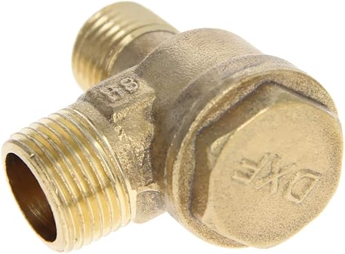 Miniatura 5 de Othmro Válvula de retención de compresor de aire de latón de 2 vías 0.63x0.55 pulgadas macho roscado accesorio neumático compresor de aire válvula