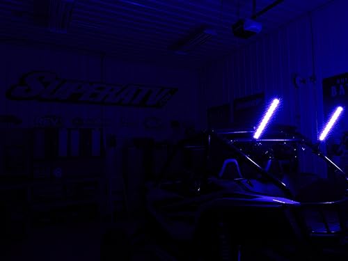 Miniatura 9 de SuperATV Luces LED RGB de 2 pies para UTV (ver ajuste)  Se vende como un juego de dos  300 patrones de flash disponibles  jaula vertical de 2