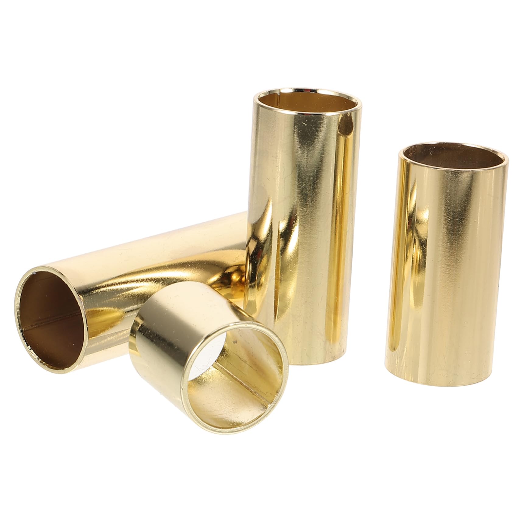 TOGEVAL 4pcs Metal Guitar Slides for Electric Acoustic Bass Guitar Supplies Slider Sticks