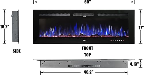 Miniatura 3 de Chimenea eléctrica de 30 pulgadas, para chimenea eléctrica, calentador de chimenea eléctrica, decoración de chimenea, calentador de chimenea con