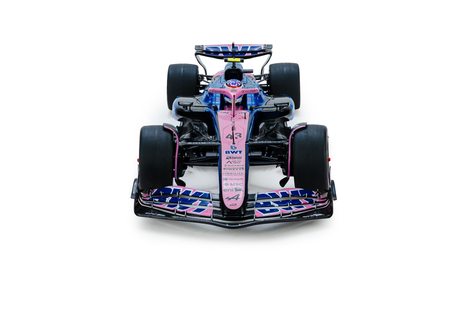 Solido Alpine A525#43 GP Canada 2025 – Formuła 1 Diecast model samochodu, F.Colapinto samochód wyścigowy, wierna szczegółowa miniatura sportów motorowych, niebieski, 1:18