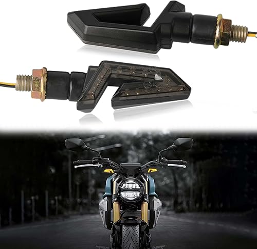 Miniatura 3 de JMTBNO 4 luces intermitentes universales para motocicleta, 15 luces LED intermitentes compatibles con Honda, Yamaha, Suzuki, Street Sports Bike Dirt