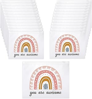 100 Pcs Inspirational Makeup Bags Bulk Gifts You Are Awesome EVA Makeup Bags Cosmetic Toiletry Bags with Zipper Encouragement Birthday Christmas Gifts for Women Friends