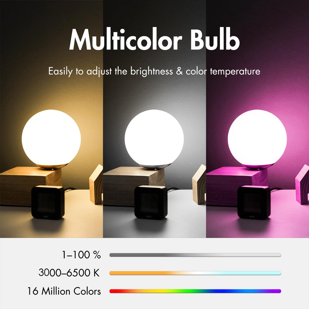 LogiLink SH0118 Spot LED Smart Home Wi-Fi (GU10), compatible Tuya, compatible avec Amazon Alexa et Google Home, blanc