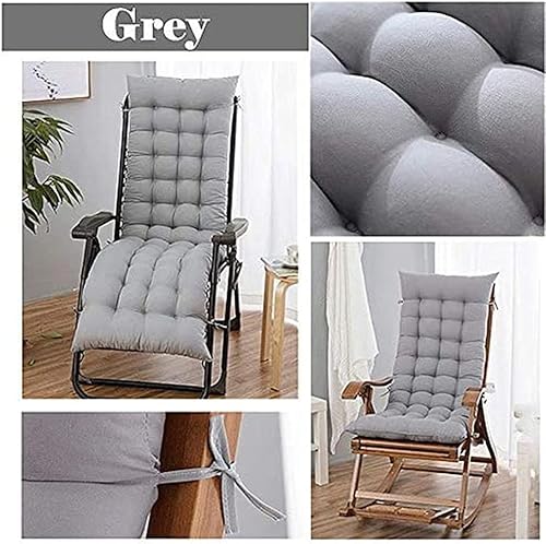 Vista 18 de Cojines para silla tumbona, cojines de patio, tumbona, reclinable, acolchado, grueso, acolchado, para silla reclinable con lazos