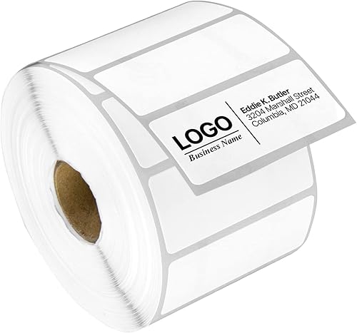 Etiqueta térmica directa de 2.25 x 1 pulgada - Compatible con impresoras de etiquetas rollo e impresoras de escritorio Zebra - Núcleo de 1 pulgada,