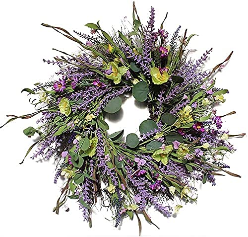 Couronne de lavande pour mariage de printemps et déco murale chic